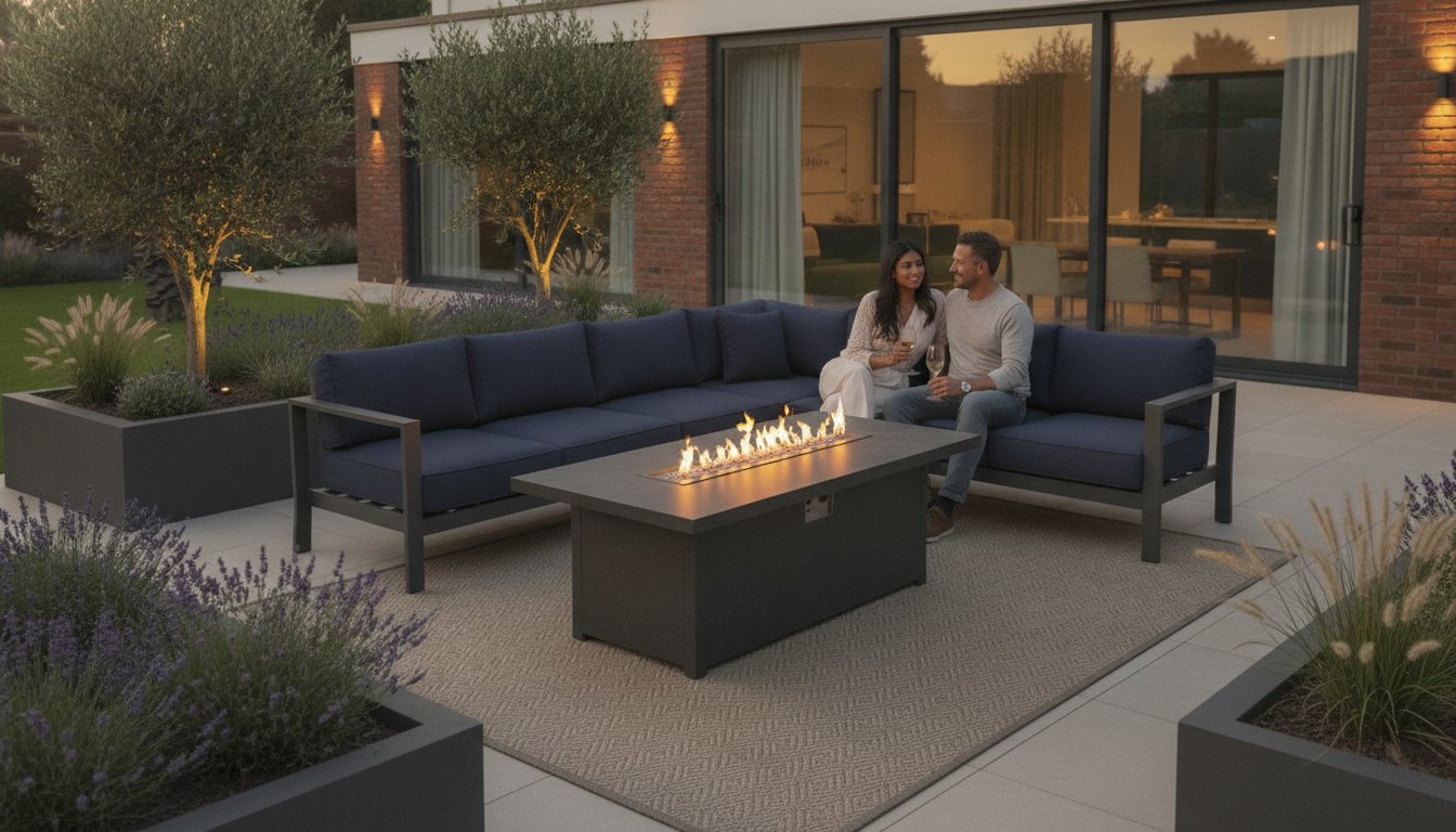 Arranging Garden Furniture Around a Fire Pit Table