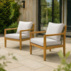 SOLARA Solid Wood Outdoor Single Sofa (Set of 2)
