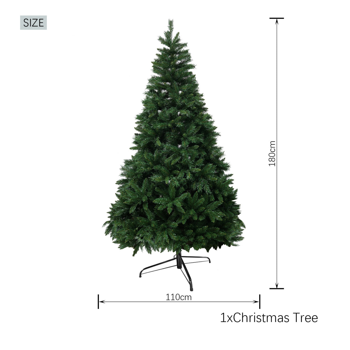 Green Artificial Christmas Tree with Colour-Changing LED Lights PAT-004