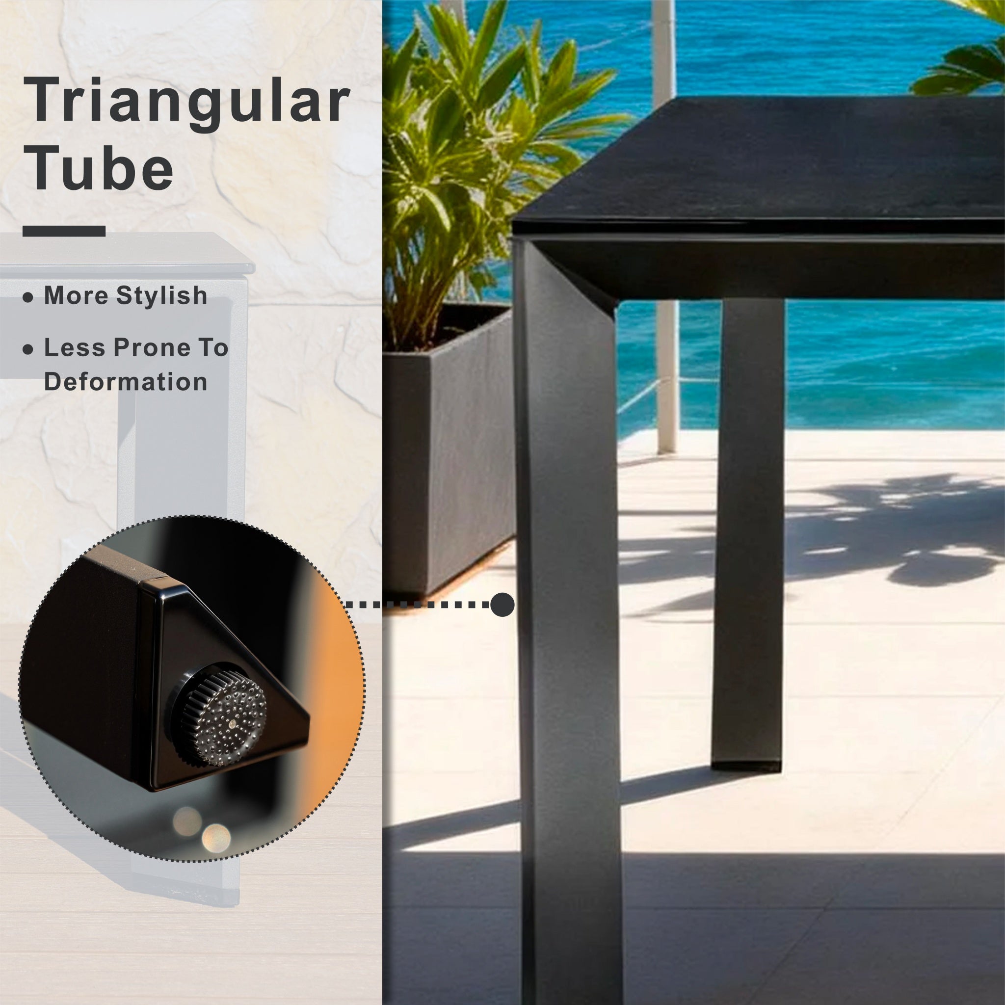 ARVE 200cm Aluminum Dining Table