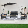 ARVE 4-Seater Modern Aluminium Outdoor Sofa Set - 4 Pieces