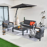 ARVE 4-Seater Modern Aluminium Outdoor Sofa Set - 4 Pieces