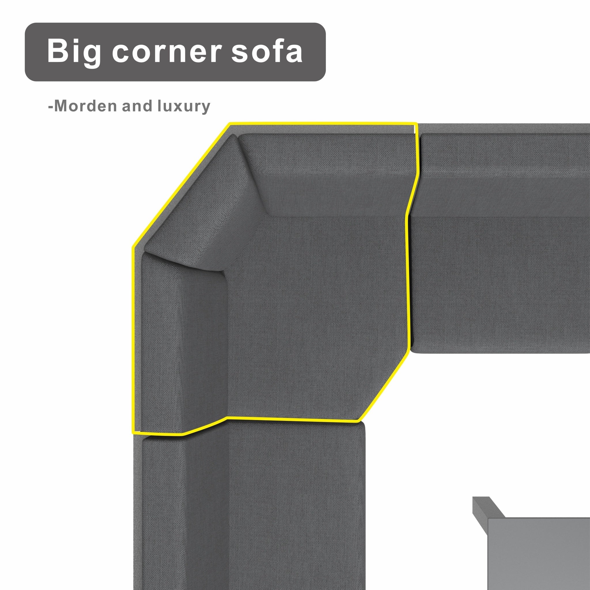 ARVE 5-Seater Modular Aluminium Outdoor Corner Sofa Set - 7 Pieces · Teak Armrests · Olefin Cushions · Ceramic Glass Coffee Table
