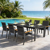 ARVE 6-Seater Aluminum Dining Set (Ceramic Glass Table)
