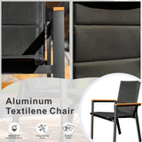 ARVE 6-Seater Aluminum Dining Set (Ceramic Glass Table)