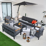ARVE 7-Seater Modern Aluminium Outdoor Sofa Set - 5 Pieces