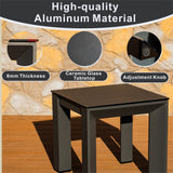 ARVE Aluminum Side Table (Ceramic Glass)