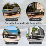 ARVE Aluminum Sun Lounger Set (Chaise + Side Table)