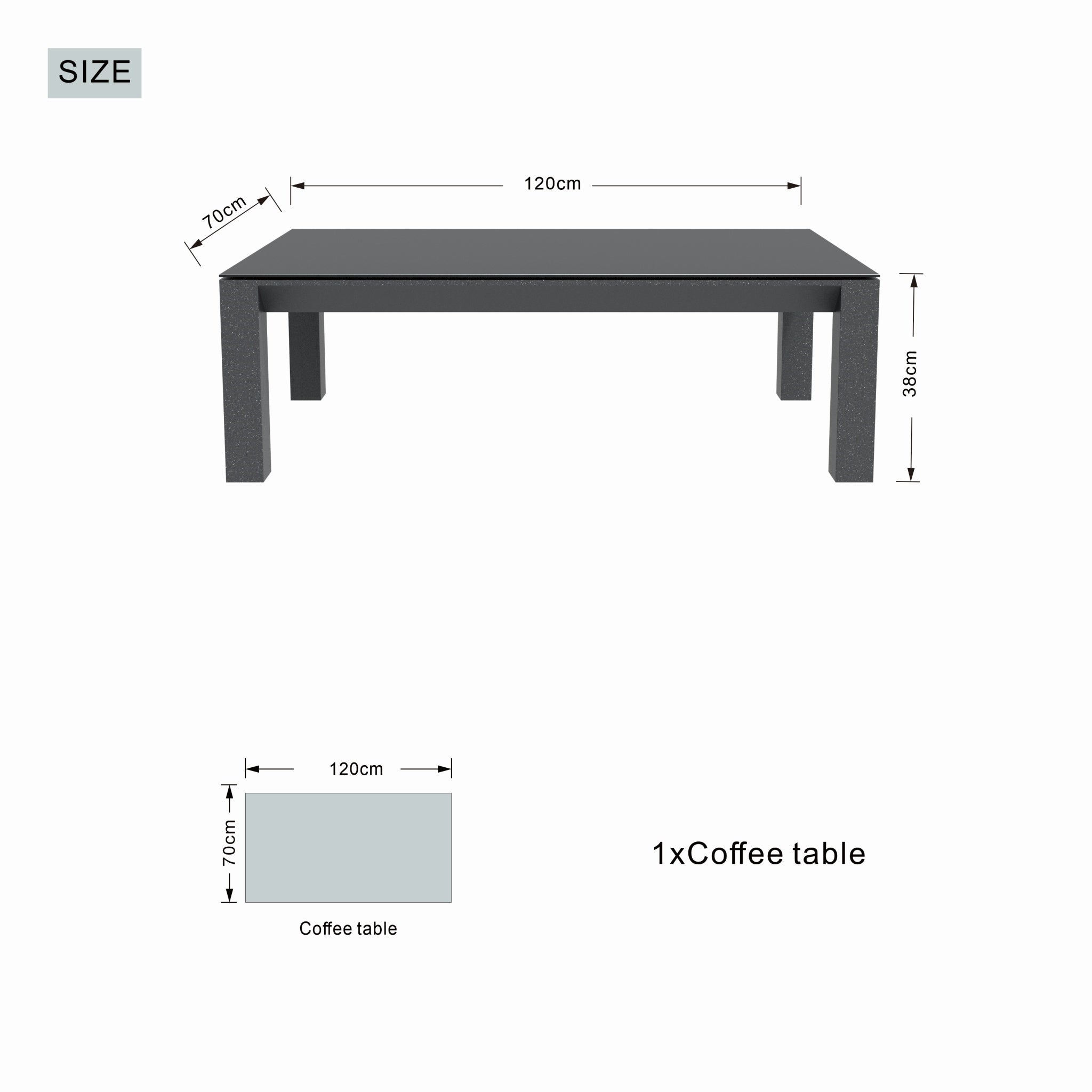 ARVE Outdoor Coffee - Aluminium Frame · Ceramic Glass Top