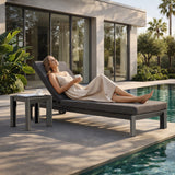 ARVE Aluminum Sun Lounger Set (Chaise + Side Table)