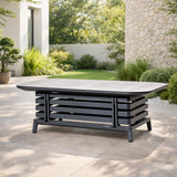 AUREL 5-Seater Aluminium Modular L-Shaped Outdoor Corner Sofa Set – 6 Pieces