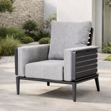 AUREL 7-Seater Aluminium Outdoor Sofa Set - 5 Pieces