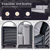 AUREL Aluminium 3-Seater Outdoor Sofa