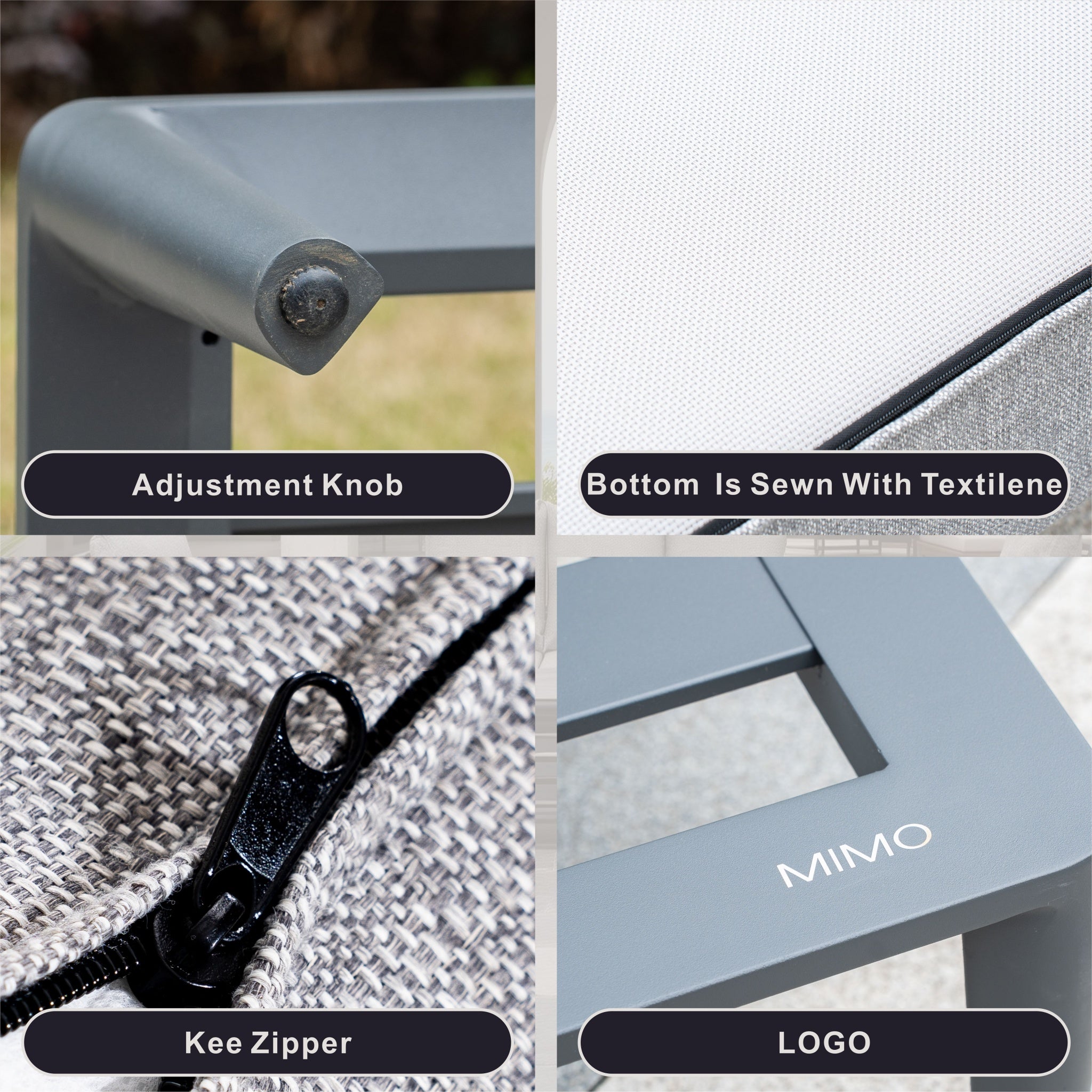 AUREL Aluminium Modular Bench Ottoman