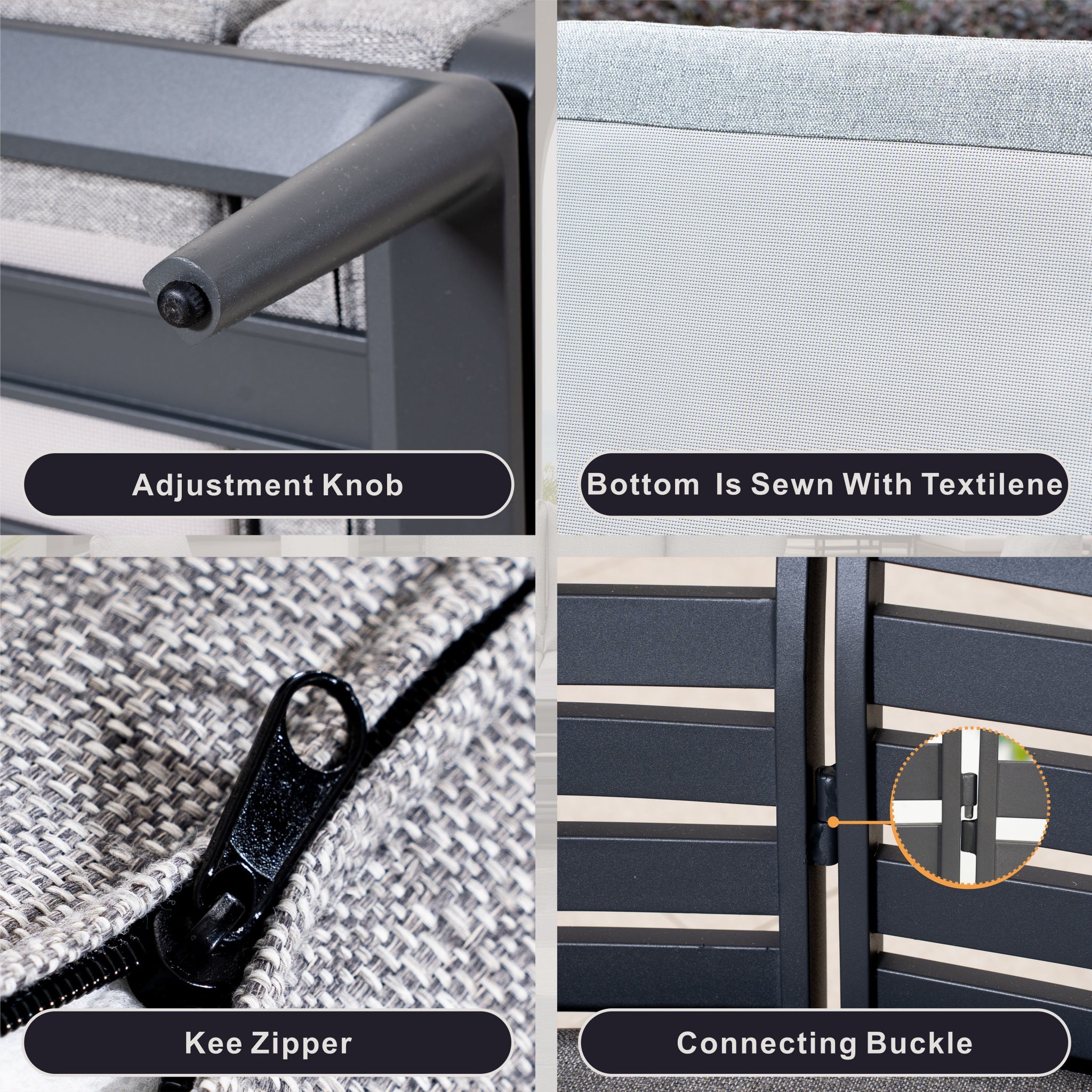 AUREL Aluminium Modular Corner Sofa