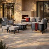 AUREL 7-Seater Aluminium Outdoor Sofa Set - 6 Pieces