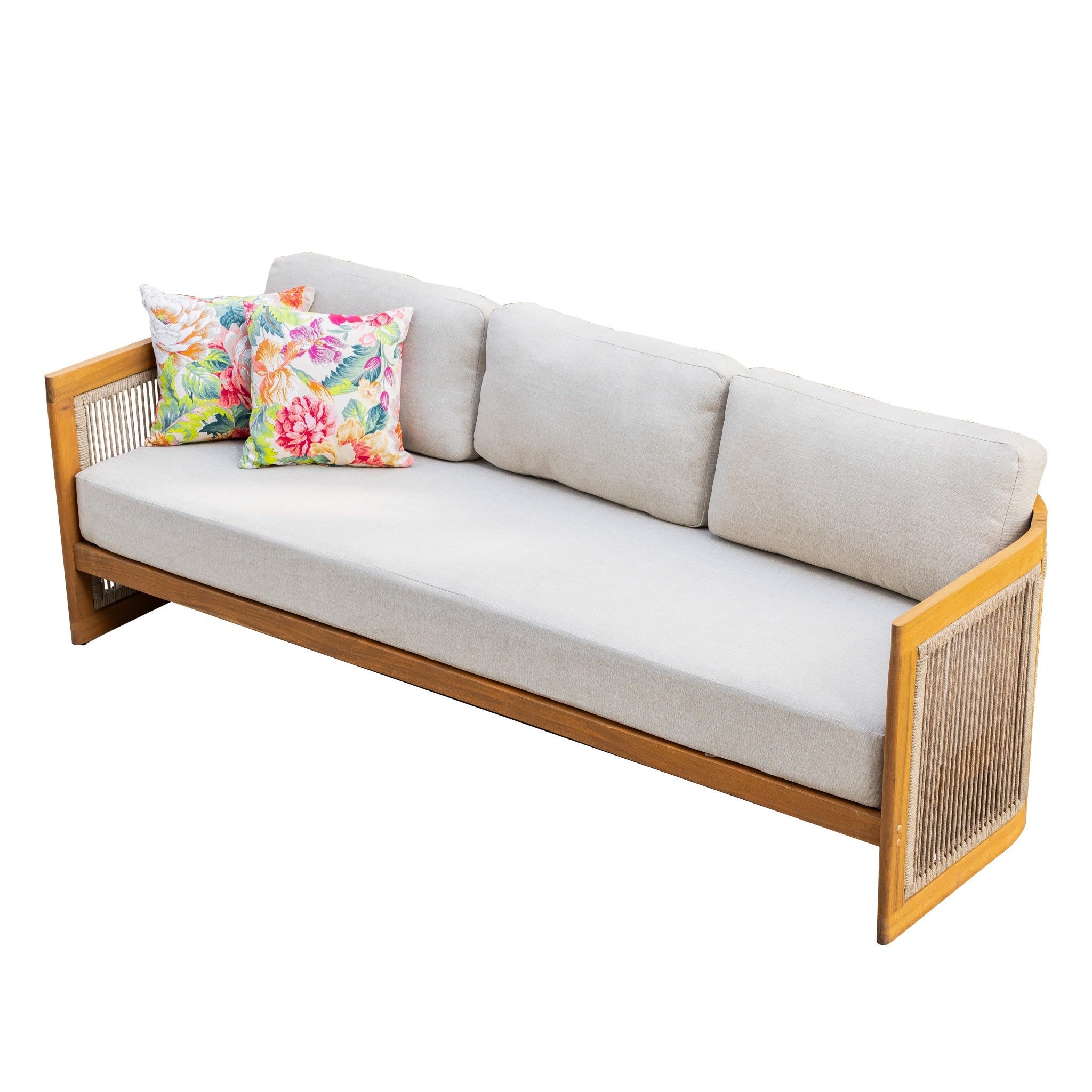 CAVEN Solid Wood Outdoor 3-Seater Sofa