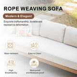 CAVEN Solid Wood Outdoor 3-Seater Sofa