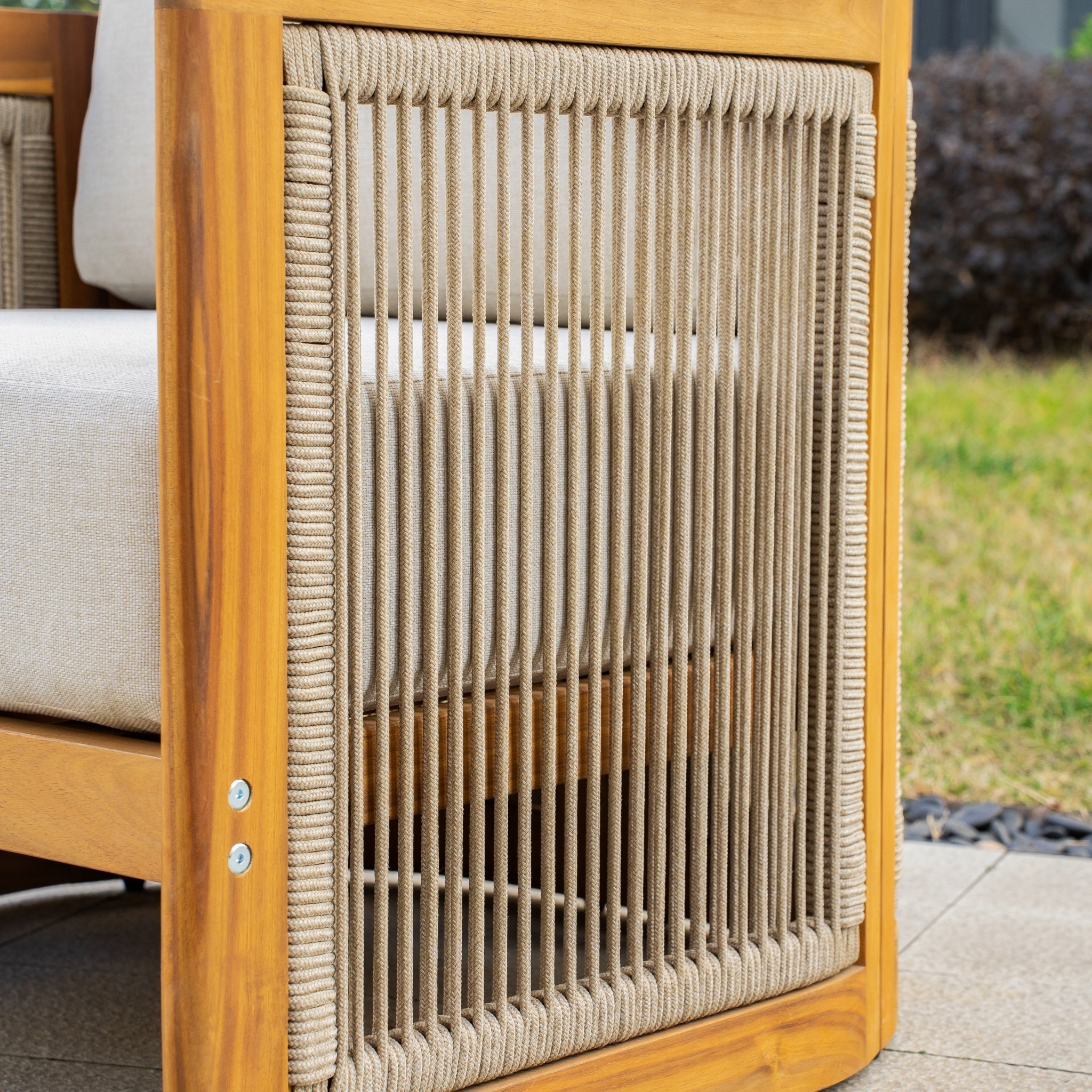CAVEN Solid Wood Outdoor Armchair
