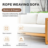 CAVEN Solid Wood Outdoor 2-Seater Sofa