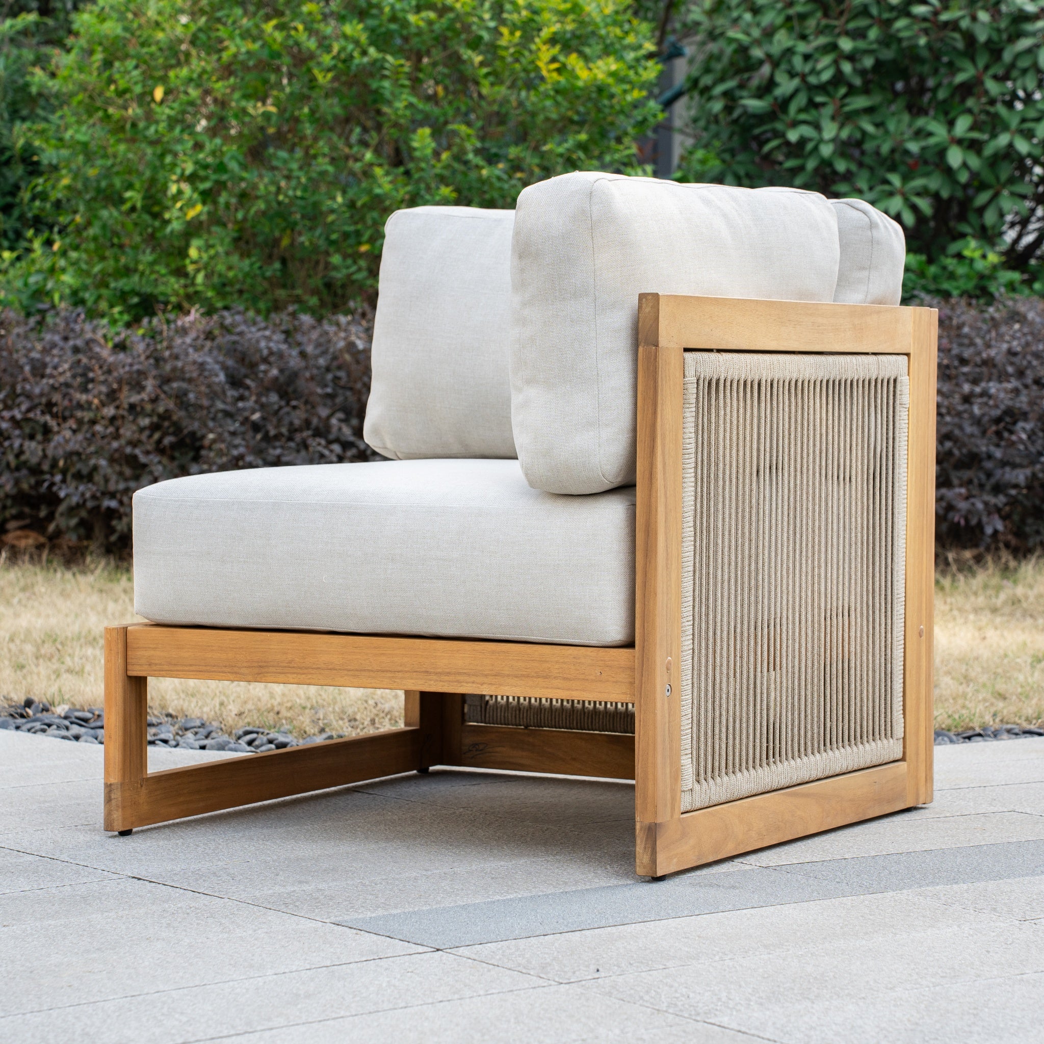 CAVEN Solid Wood Outdoor Corner Sofa