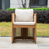 CAVEN Solid Wood Outdoor Dining Chair with Cushion