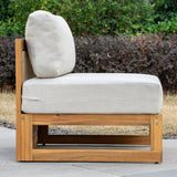CAVEN Solid Wood Outdoor Middle Sofa Module