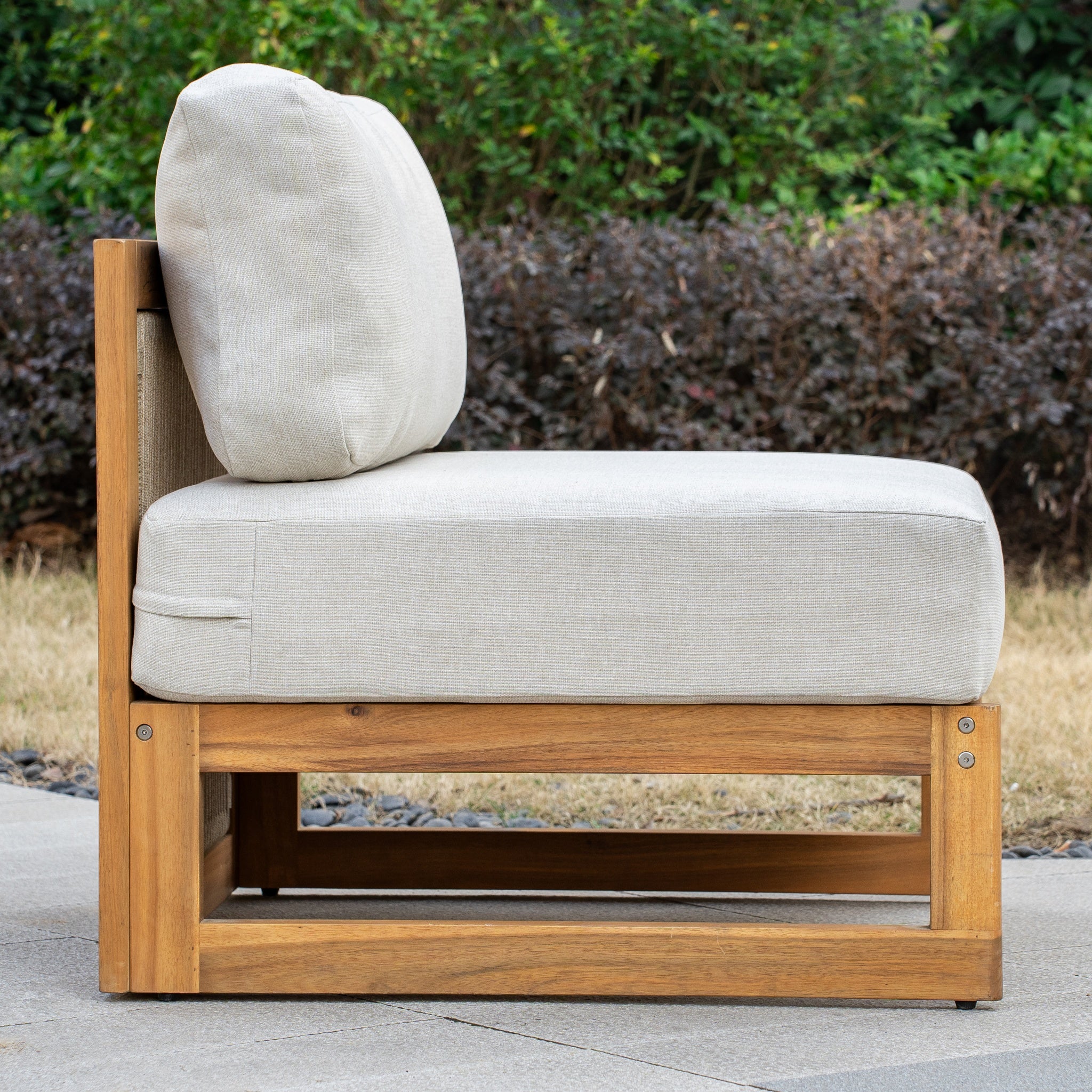 CAVEN Solid Wood Outdoor Middle Sofa Module