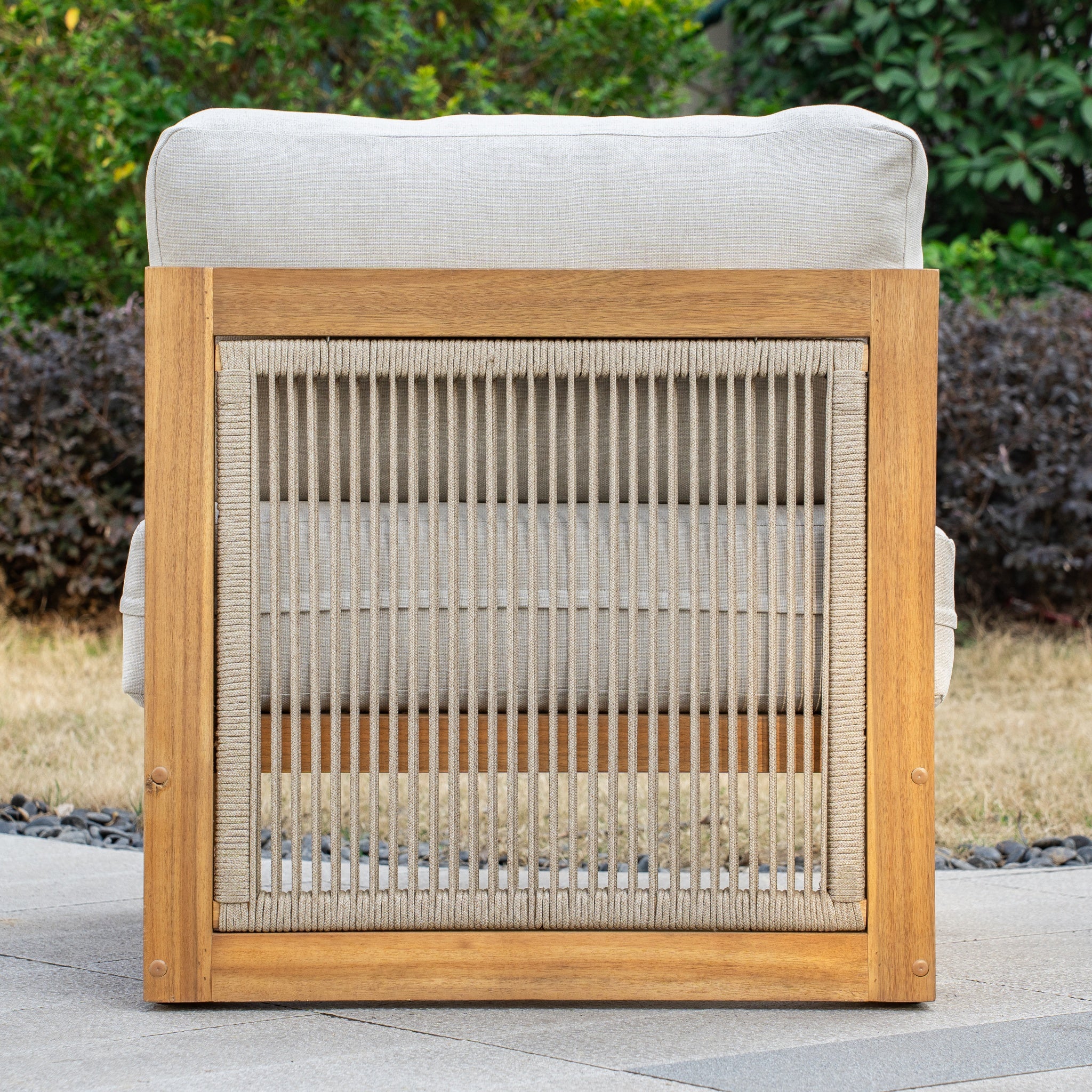 CAVEN Solid Wood Outdoor Middle Sofa Module