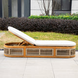 CAVEN Solid Wood Adjustable Sun Lounger