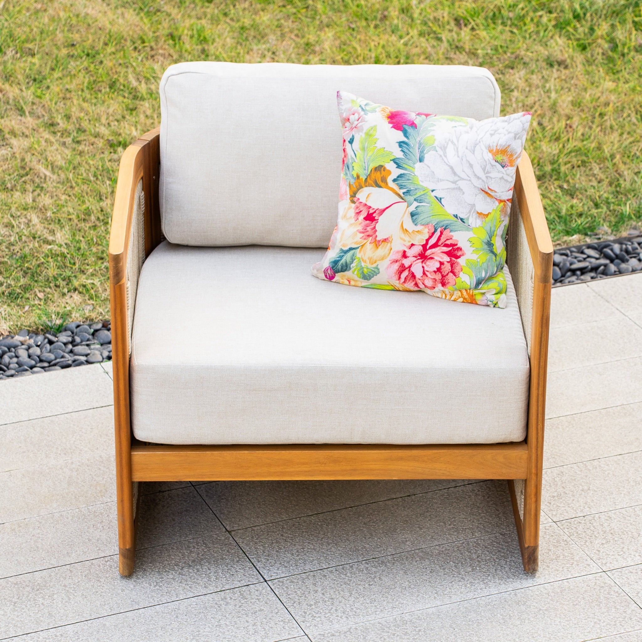 CAVEN Solid Wood Outdoor Armchair