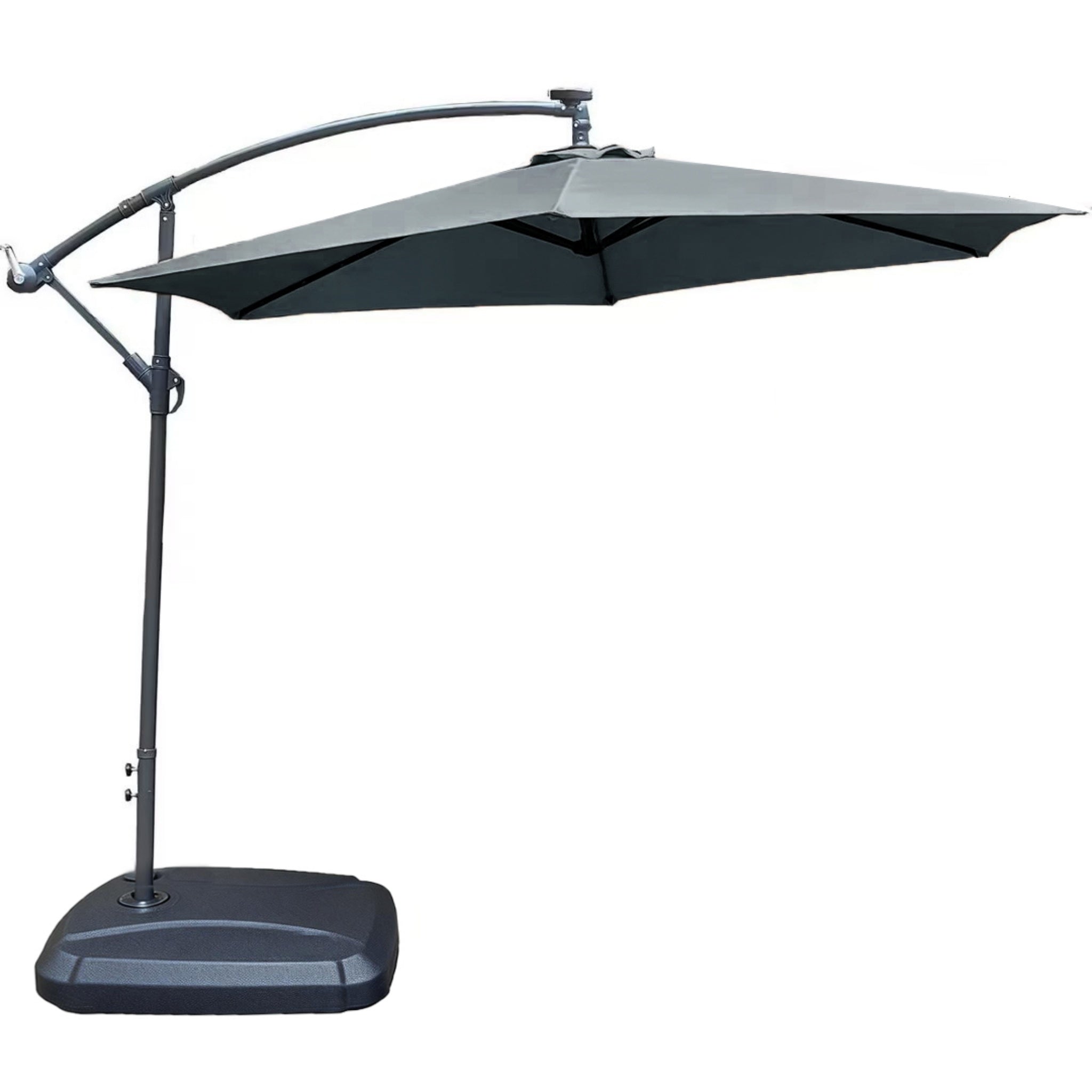 Cantilever Garden Parasol with Steel Frame – 8 Rib, Vented Canopy & Weighted Base