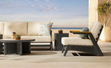 Hood Outdoor Armchair – Aluminum Frame Lounge Chair with Fire-Resistant Cushions