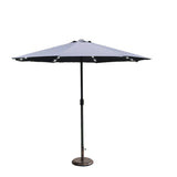 LED Garden Parasol with Steel Pole – 8 Rib, Crank Handle & Vented Canopy
