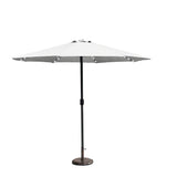 LED Garden Parasol with Steel Pole – 8 Rib, Crank Handle & Vented Canopy