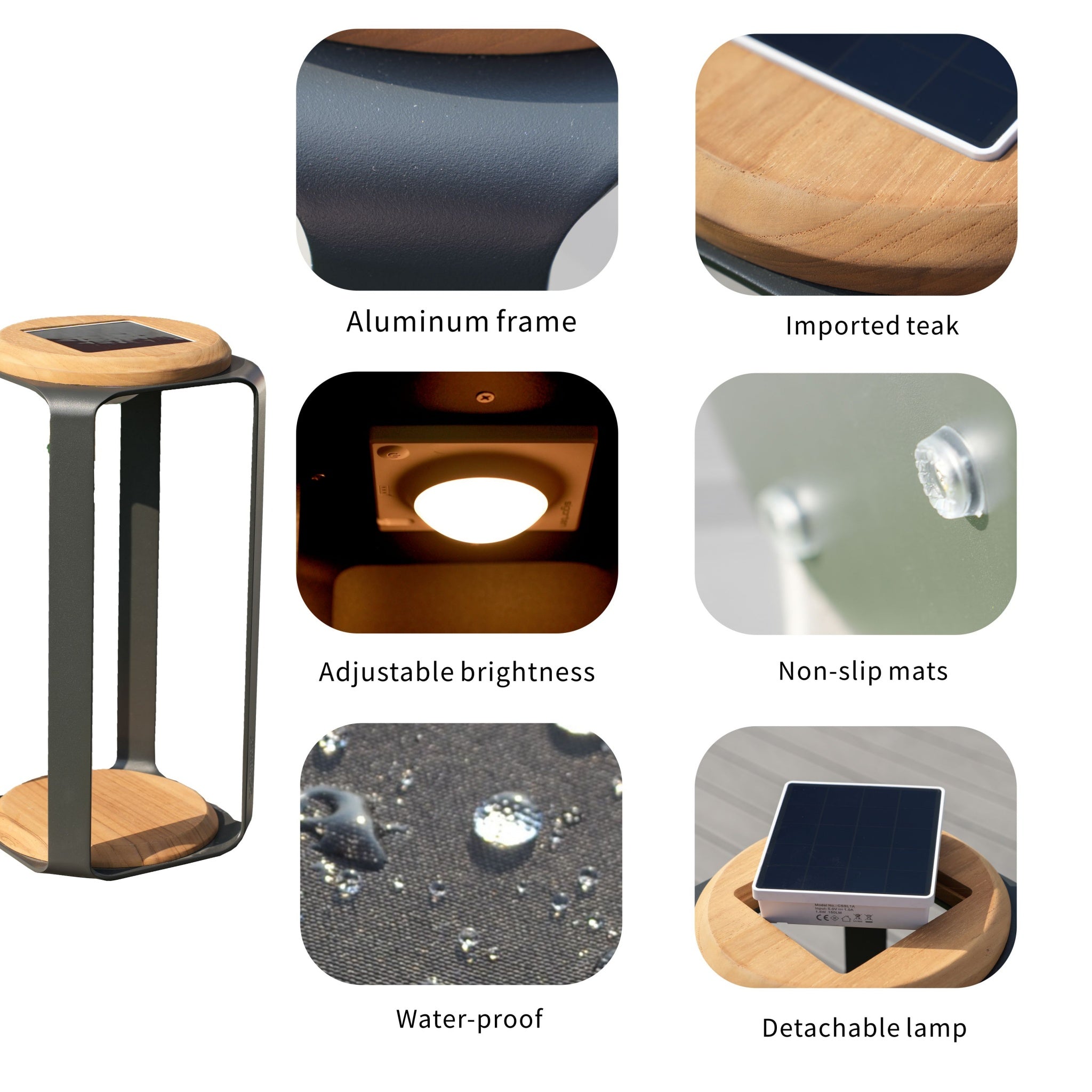 Large Solar LED Outdoor Light - 20x20x4.2cm