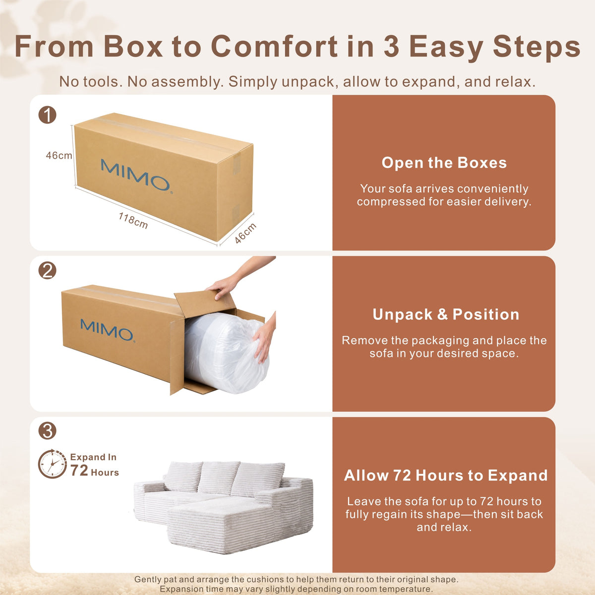SOFTY Compressed Modular Sofa with Chaise