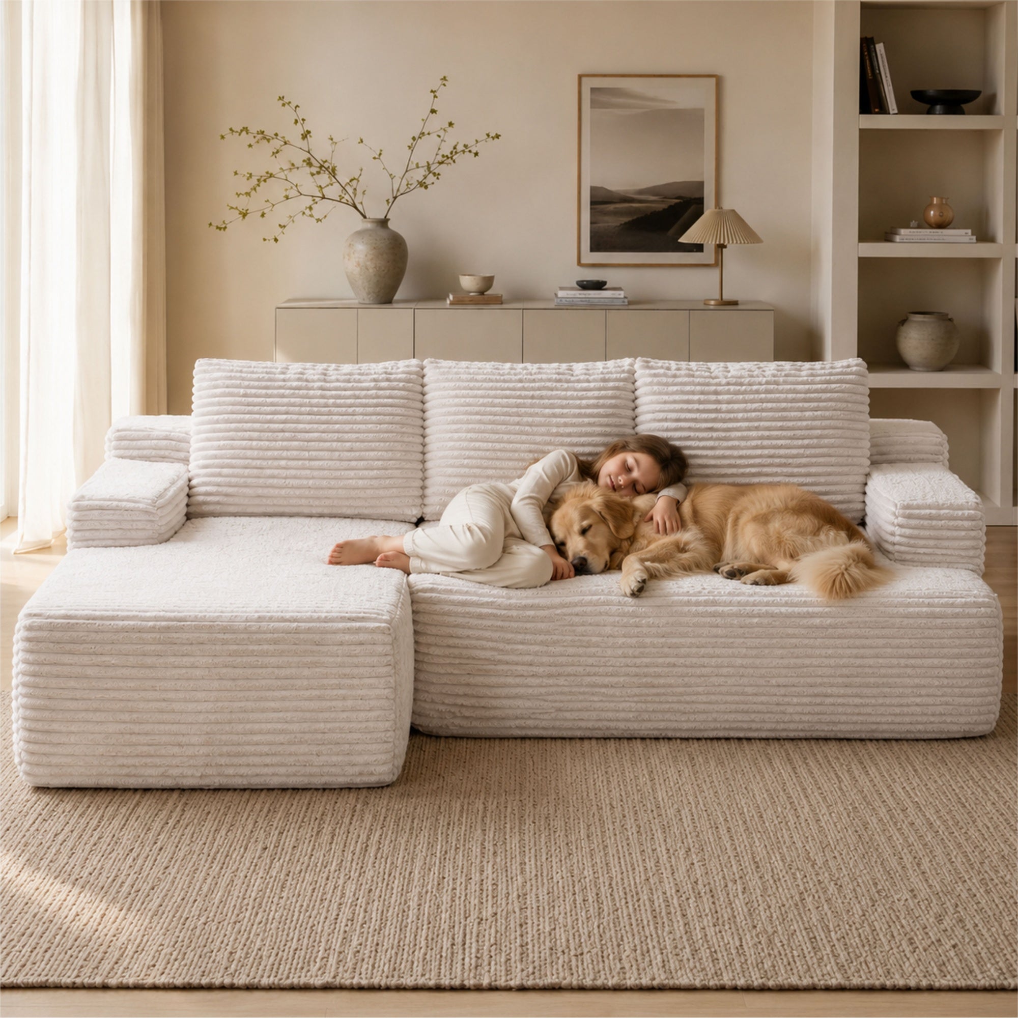 SOFTY Compressed Modular Sofa with Chaise