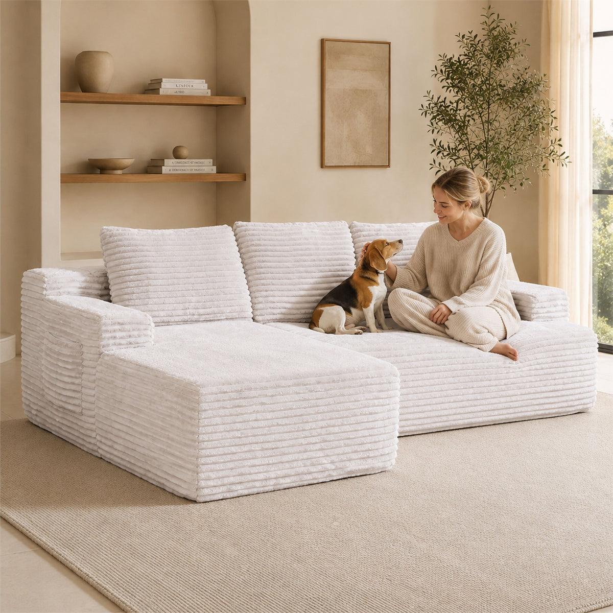SOFTY Compressed Modular Sofa with Chaise
