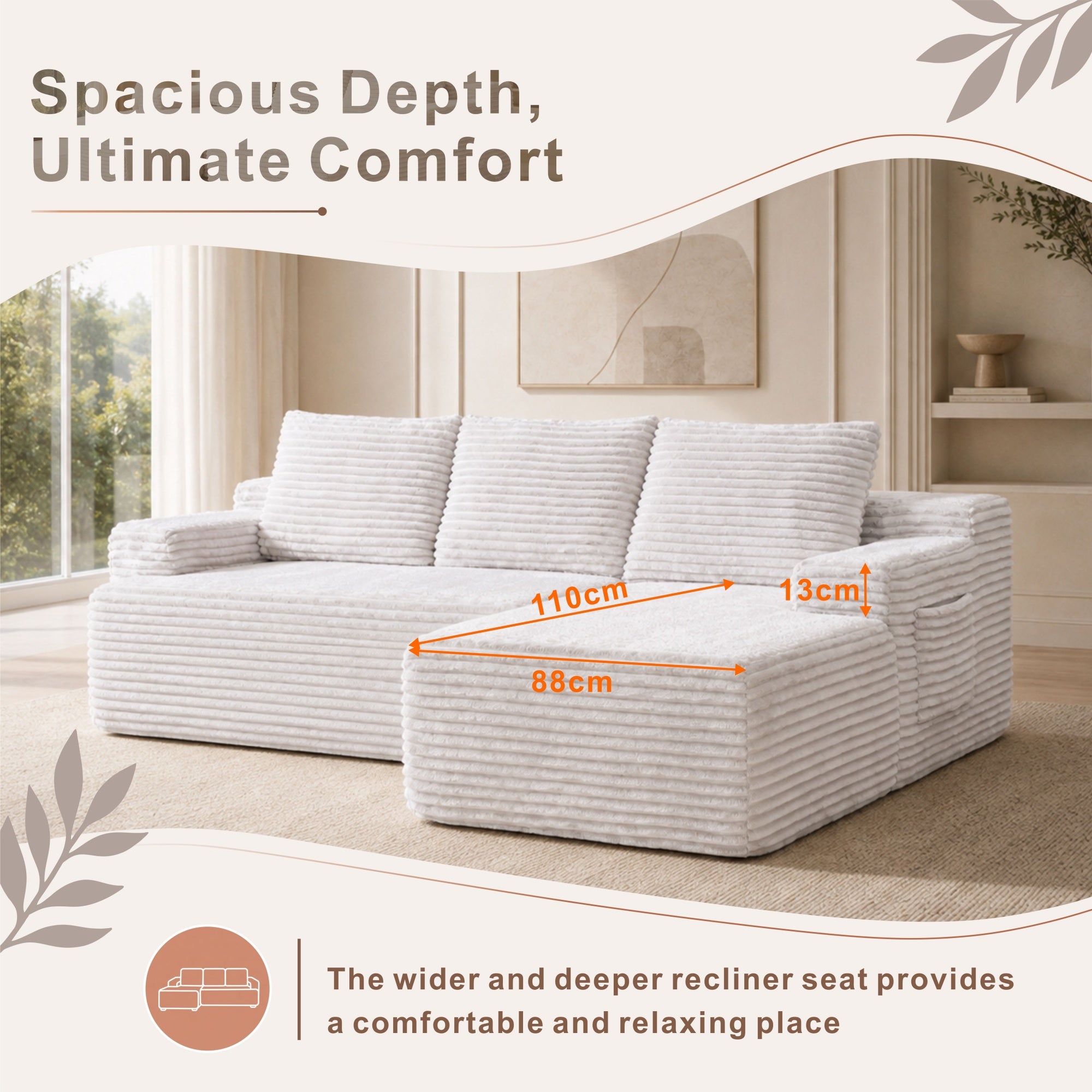 SOFTY Compressed Modular Sofa with Chaise