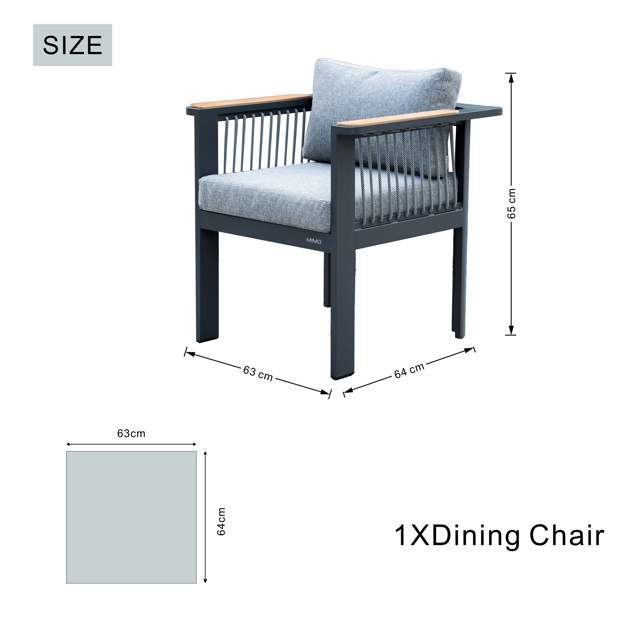 TALARA 7-Piece Outdoor Dining Fire Pit Set with 6 Dining Chairs