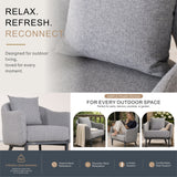 VELORA Aluminium Outdoor Single Sofa