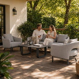 VELORA Aluminium Outdoor Sofa Set with TALARA Coffee Table