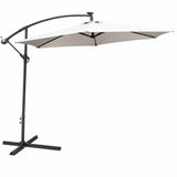 Cantilever Garden Parasol with Steel Frame – 8-Rib Vented Canopy Outdoor Umbrella