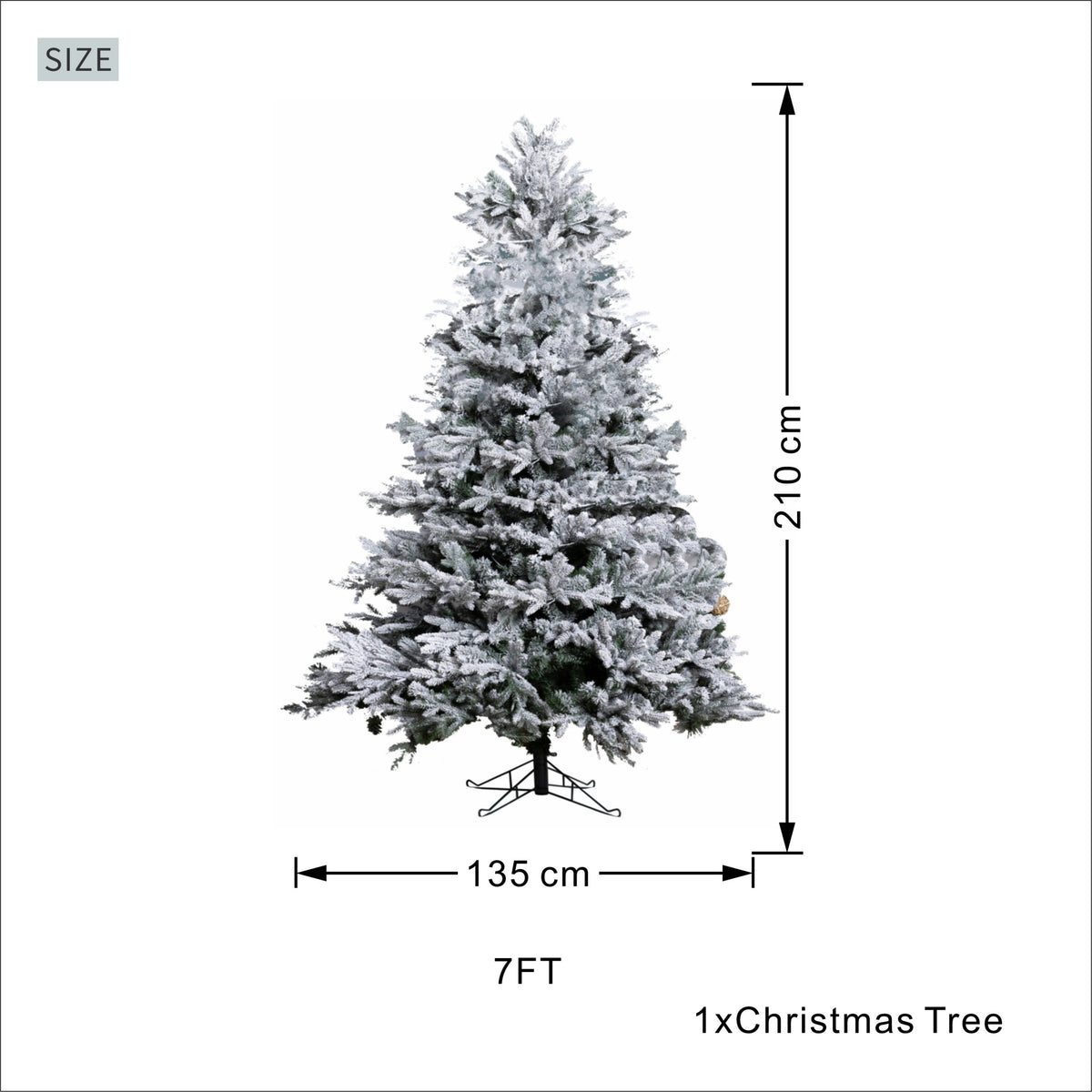 FIN Series Flocked PE & PVC Artificial Christmas Tree