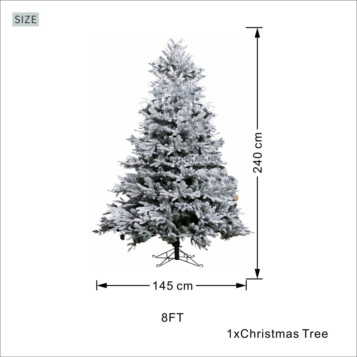 FIN Series Flocked PE & PVC Artificial Christmas Tree