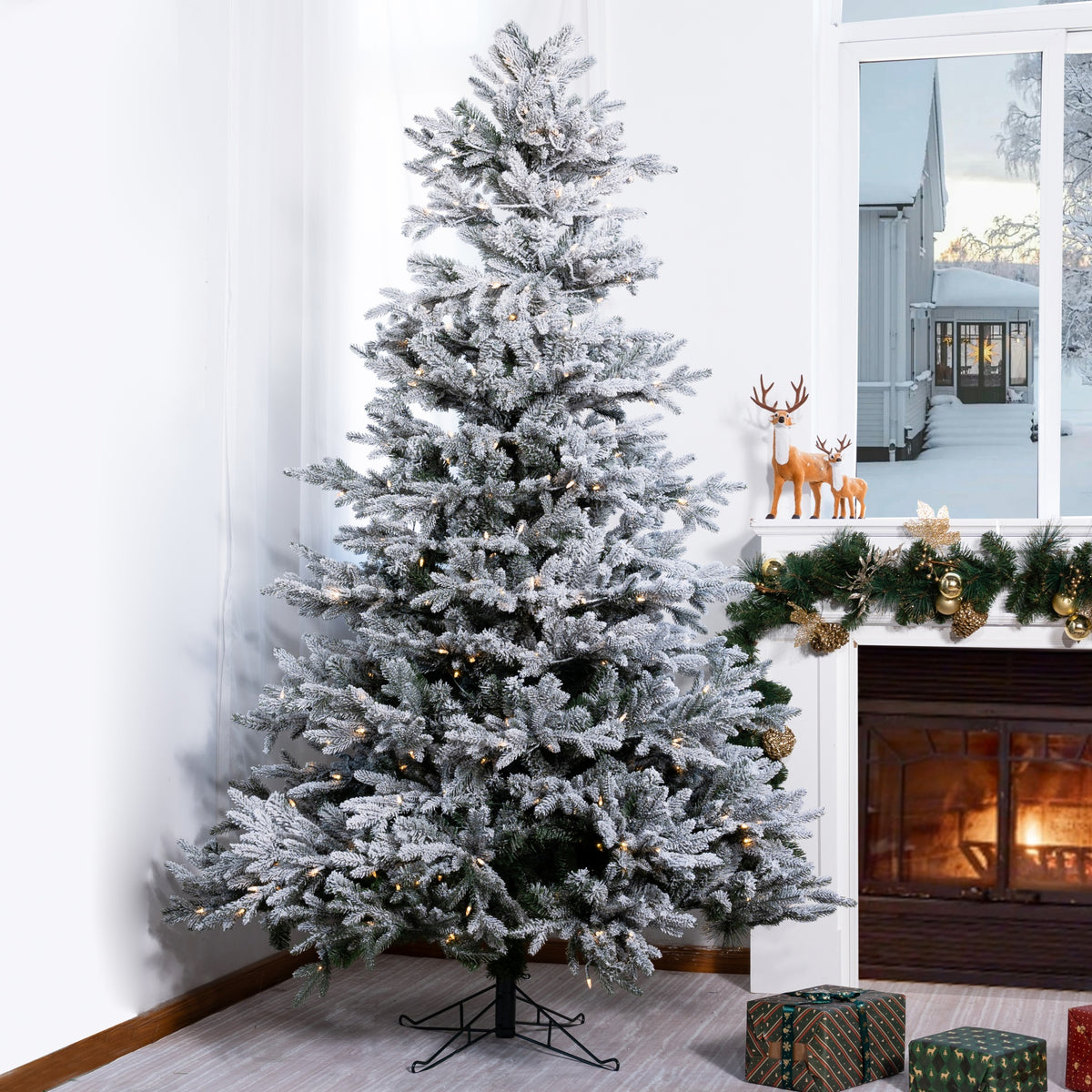 FIN Series Flocked PE & PVC Artificial Christmas Tree