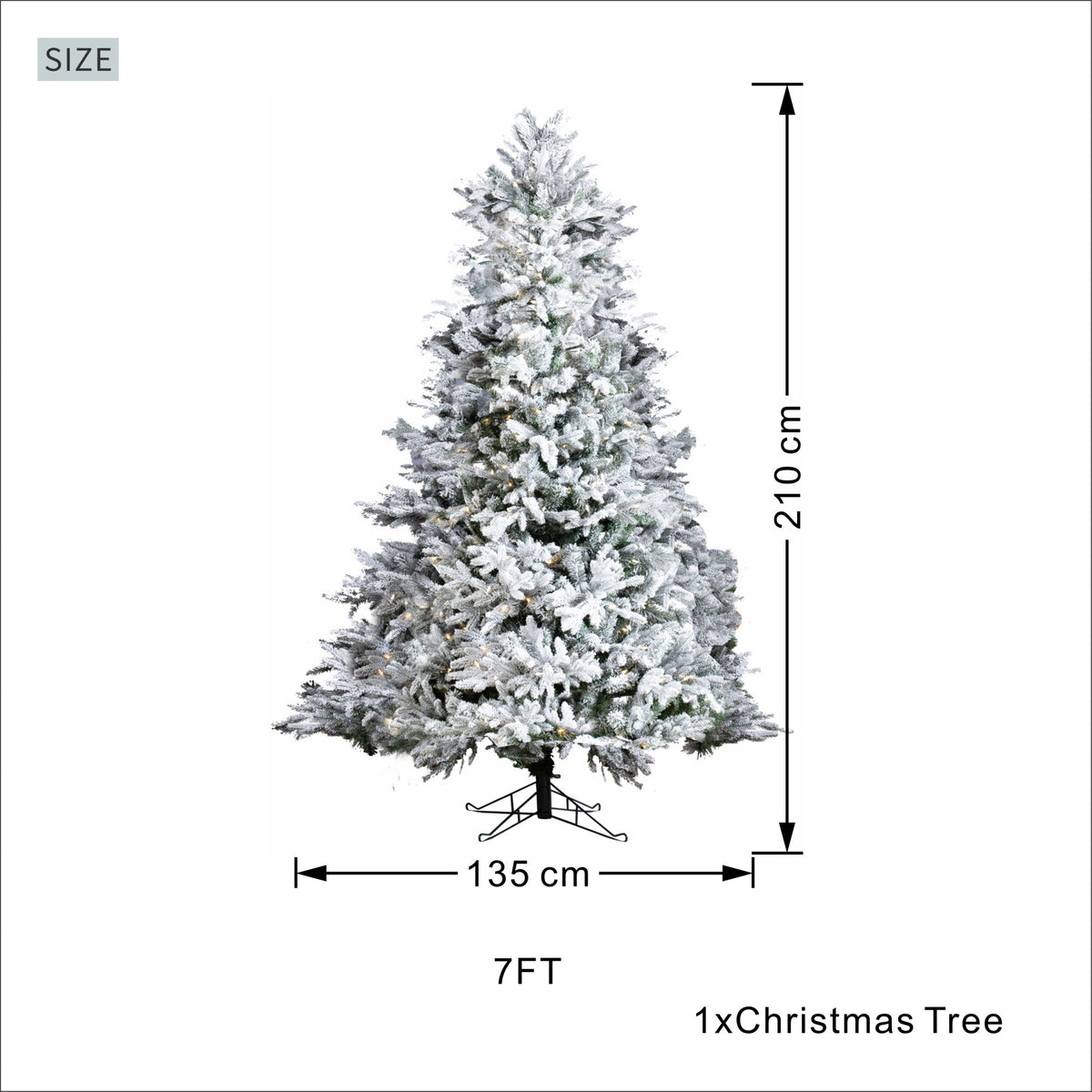 FIN Series Flocked PE & PVC Artificial Christmas Tree