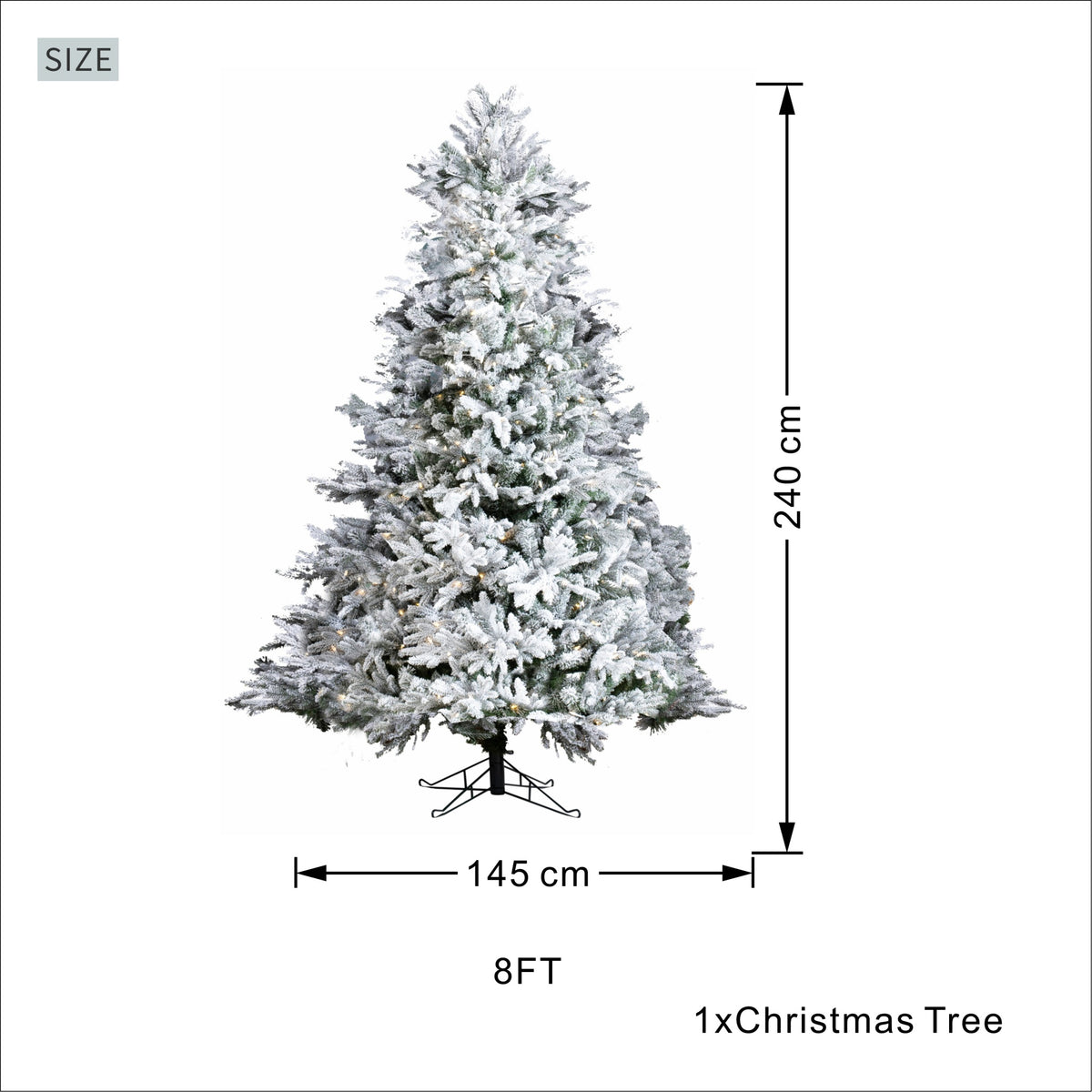 FIN Series Flocked PE & PVC Artificial Christmas Tree