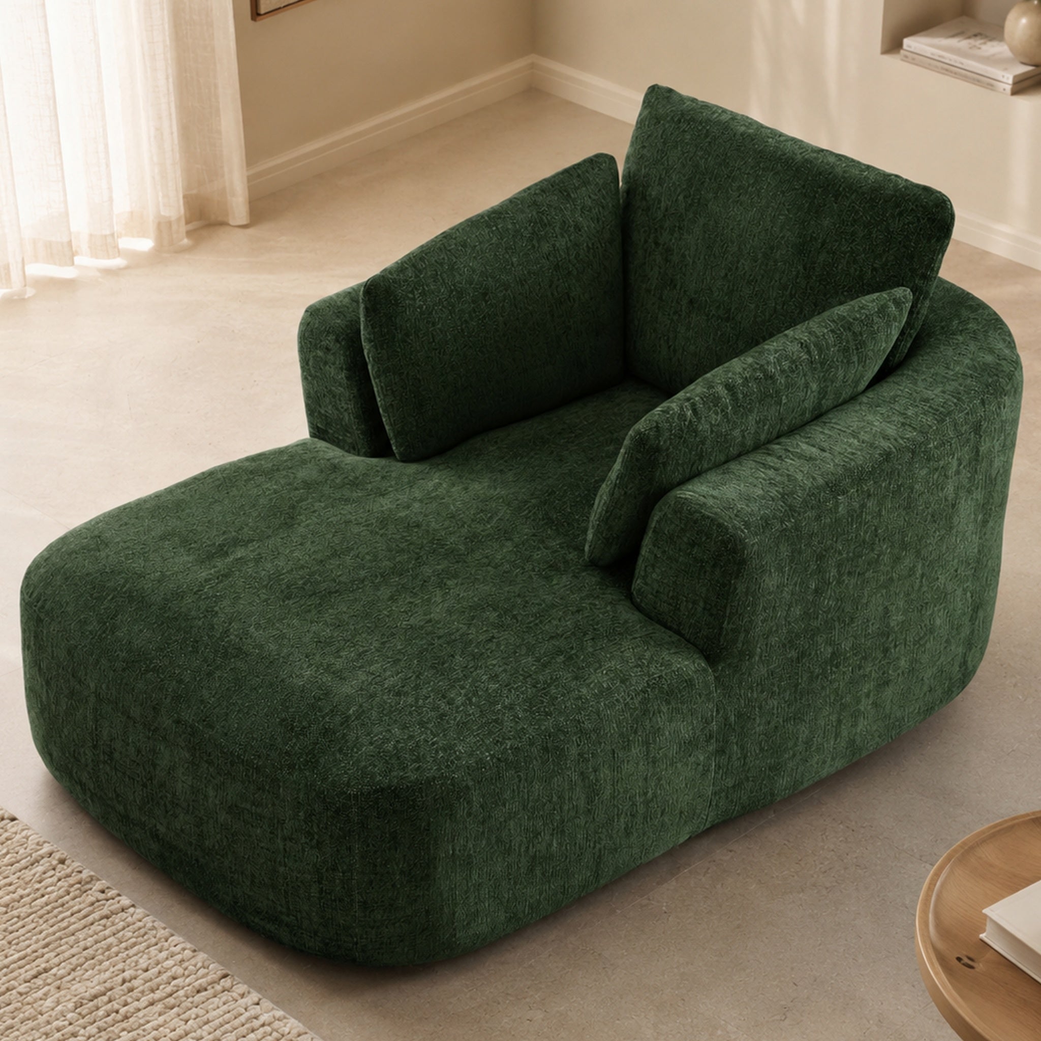 SOFTY Compressed Indoor Lounge Sofa Chair - Green